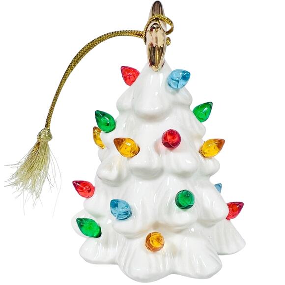 Lenox Treasured Traditions Porcelain Light Up Christmas Ceramic Tree Ornament - Picture 1 of 8